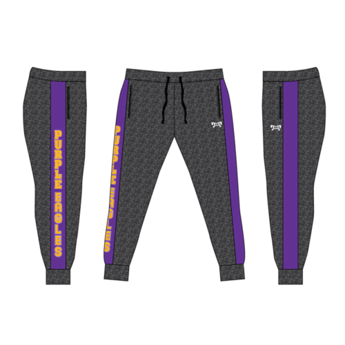 Purple Eagles Wrestling Academy Custom Joggers   (Heathered fabric may vary in color & texture)