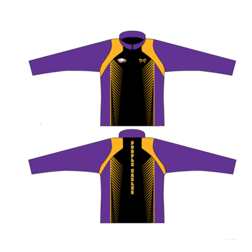 Purple Eagles Wrestling Academy Purple & Black Custom Quarter Zip