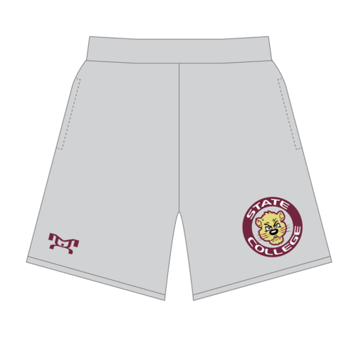 State College Elementary Custom Grey Mesh Shorts