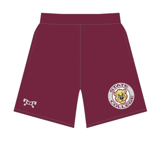 State College Elementary Custom Red Mesh Shorts