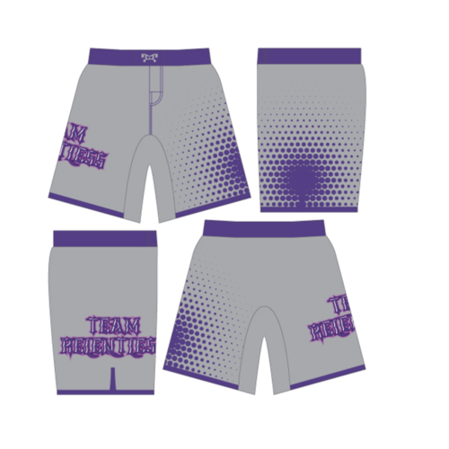 Team Relentless Grey Custom Fight Shorts