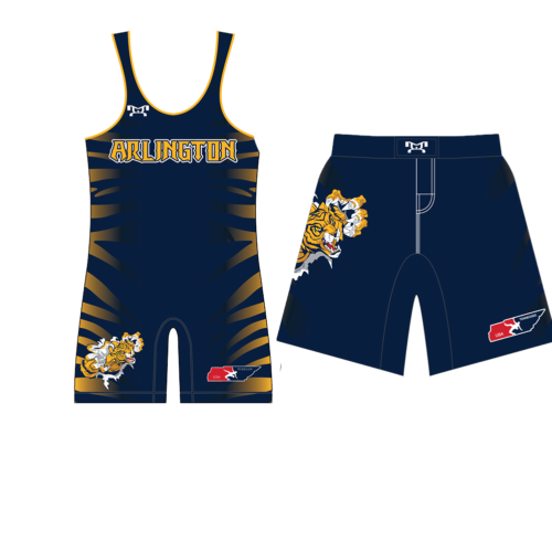 ARLINGTON Men's Singlet & Fight Short Combo