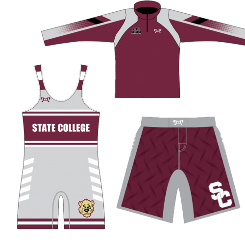 State College Elementary Singlet, Fight Shorts, QZ Combo