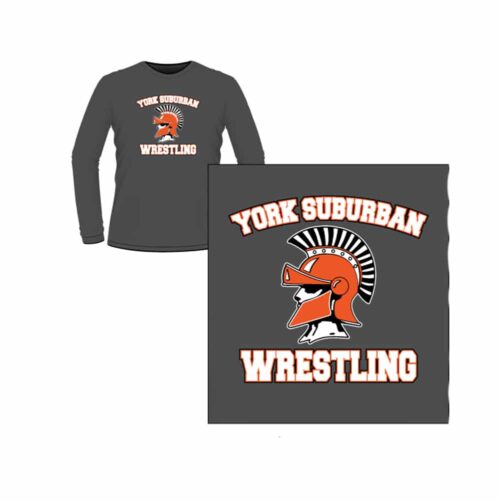 York Suburban Custom Long Sleeve Grey T-Shirt