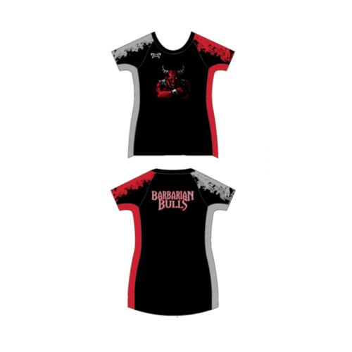 Barbarian Bulls Womens Custom Short Sleeve Compression Shirt