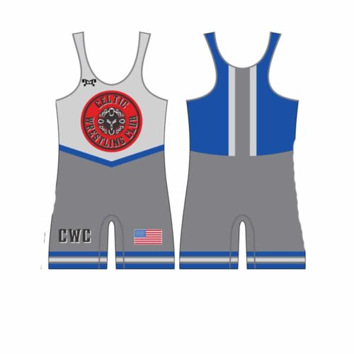 Celtic Wrestling Club Custom Blue Singlet