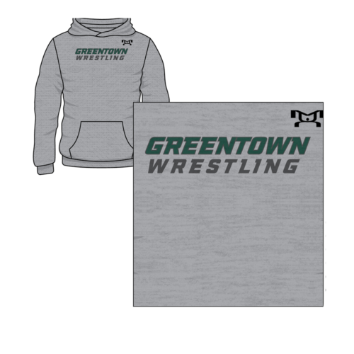Greentown Wrestling Club Custom Sublimated Decal Grey Hoodie