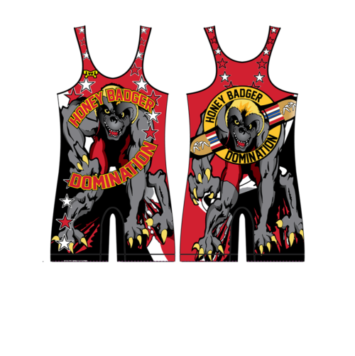 Honey Badger Custom Red Men's Singlet