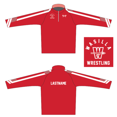 Wasilla High School Custom Intrepid Red 1/4 Zip 2024