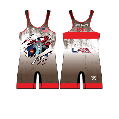 Lancaster Alliance Wrestling Red Wrestling Singlet