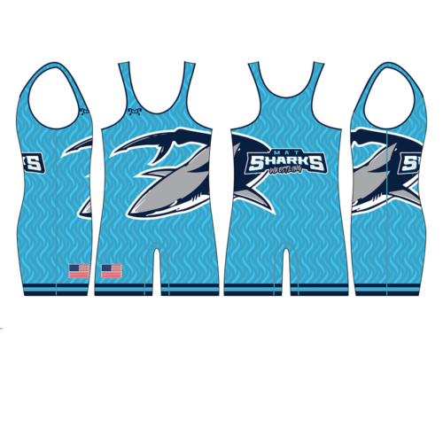 Mat Sharks Wrestling Singlet