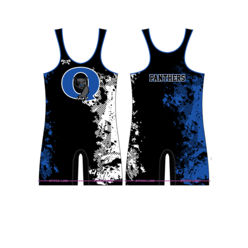 Quakertown Youth Wrestling Club Blue & Black Men's Singlet