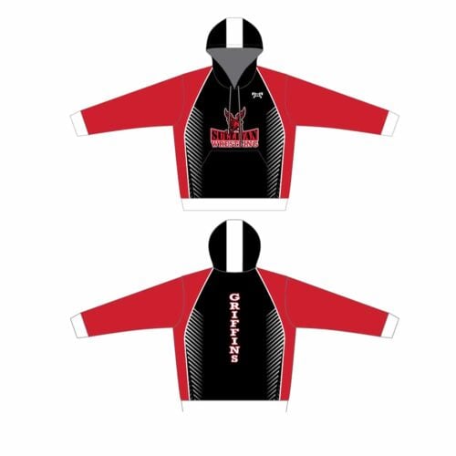 Sullivan County Wrestling Red & Black Sublimated Hoodie