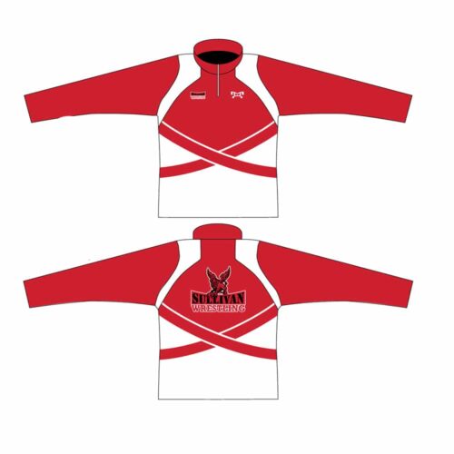 Sullivan County Wrestling Custom Red & White Quarter Zip