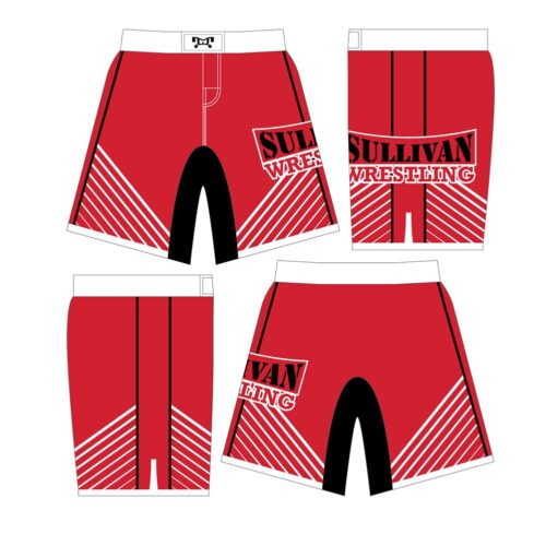 Sullivan County Wrestling Custom White Fight Shorts