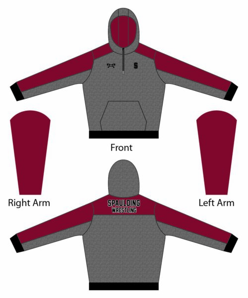 Spaulding Wrestling  Custom Quarter Zip Hoodie
