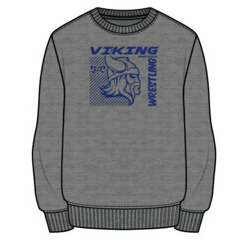 Benicia middle school wrestling Sublimated Decal Grey Crewneck