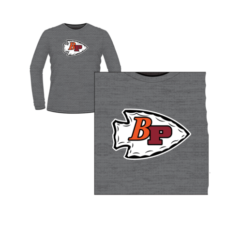 Belmont/Platteville Custom Heat Press Grey Long Sleeve T-Shirt
