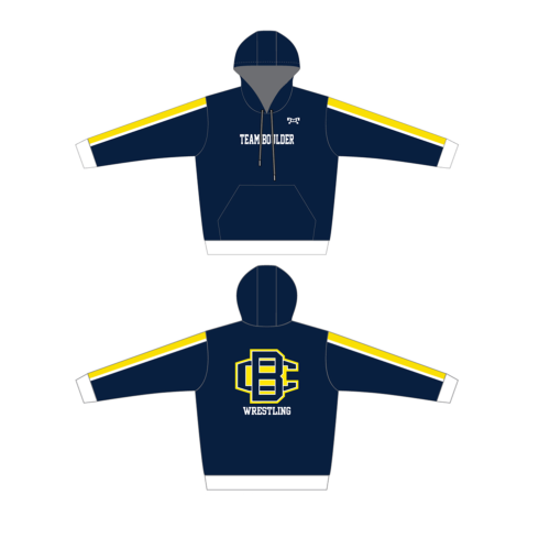 Boulder City Wrestling Team Boulder On Front Sublimated Hoodie