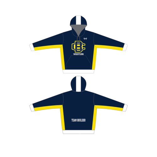 Boulder City Wrestling Team Boulder On Back Sublimated Hoodie