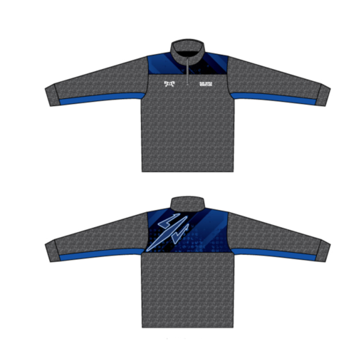 Clay Blue Devils Heathered Quarter Zip  (Heather fabric may vary in color & texture)