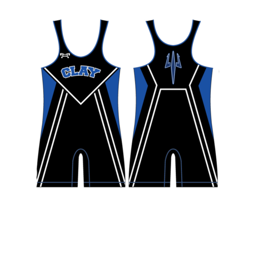 Clay Blue Devils Black Custom Singlet