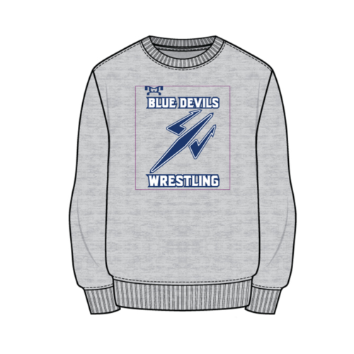 Clay Blue Devils Sublimated Grey Crewneck
