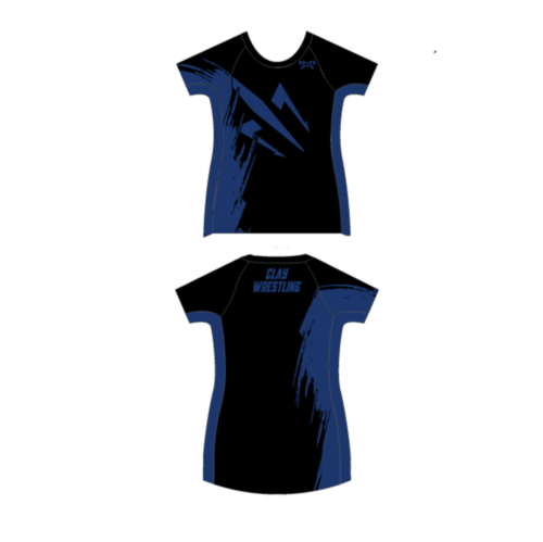 Clay Blue Devils Womens Custom Short Sleeve Compression Shirt