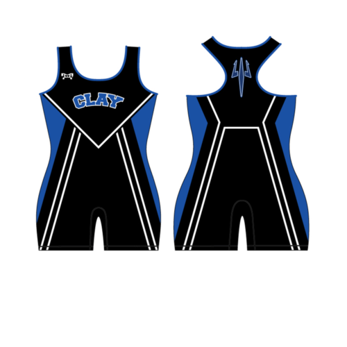 Clay Blue Devils Women's Black Custom Singlet