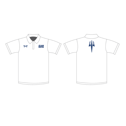 Clay Blue Devils Custom Polo White Shirt