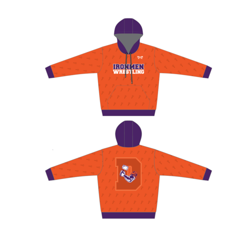 Danville Elementary Custom Orange Sublimated Hoodie