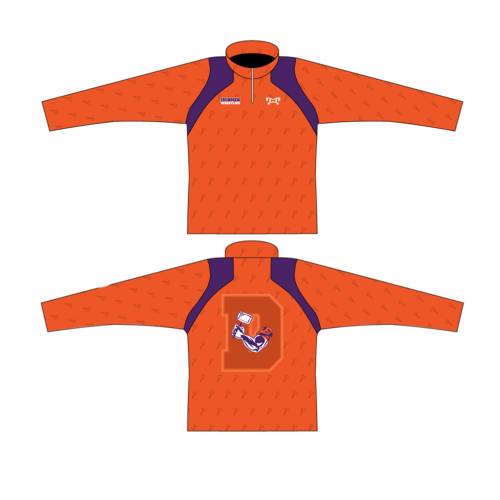 Danville Elementary Custom Orange Quarter Zip
