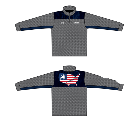 Freedom Wrestling Academy  Custom Heathered Quarter Zip  (Heathered fabric may vary in color & texture)