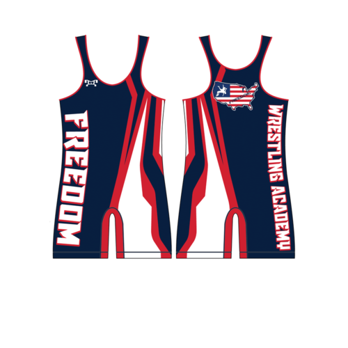 Freedom Wrestling Academy Blue Men's Custom Singlet