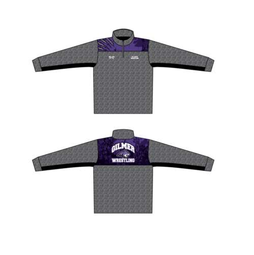 Gilmer Wrestling  Custom Heathered Quarter Zip   (Heather fabric may vary in color & texture)