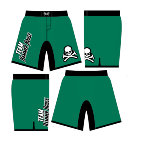 Team Hammer House Custom Green With Black Fight Short