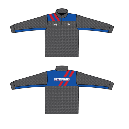 Jim Thorpe Olympian Custom Heathered Quarter Zip   (Heather fabric may vary in color & texture)