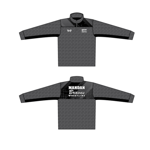 Mandan Wrestling Custom Heathered Quarter Zip  (Heather fabric may vary in color & texture)