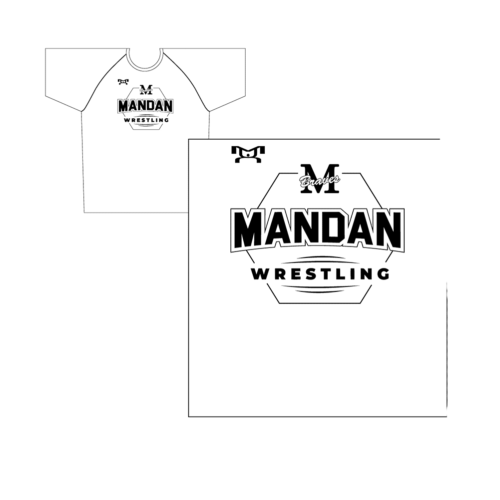 Mandan Wrestling Sublimated White Dri-Fit T-Shirt