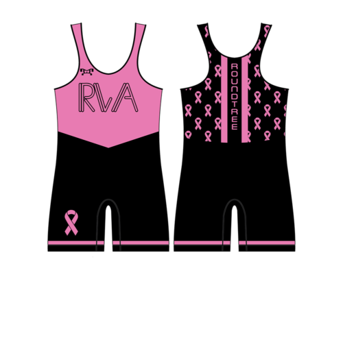 Roundtree Wrestling Academy Custom Breast Cancer Singlet