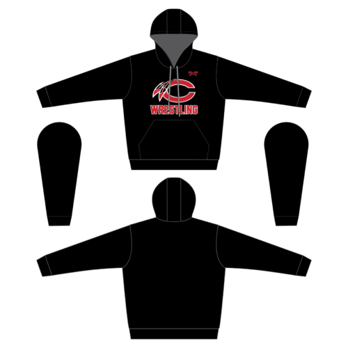 Central Wrestling Sublimated Custom Black Hoodie 2023