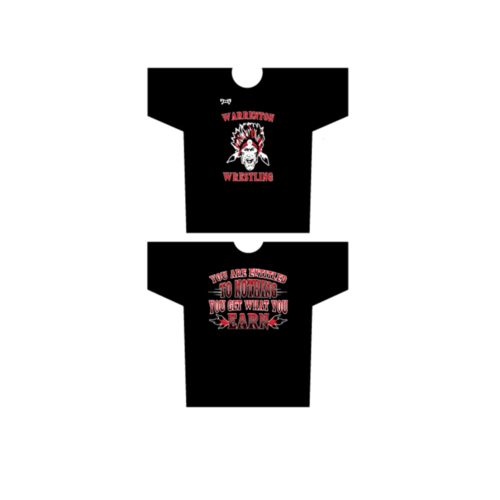 Warrenton Dri-Fit Black With Red Writing T-Shirt