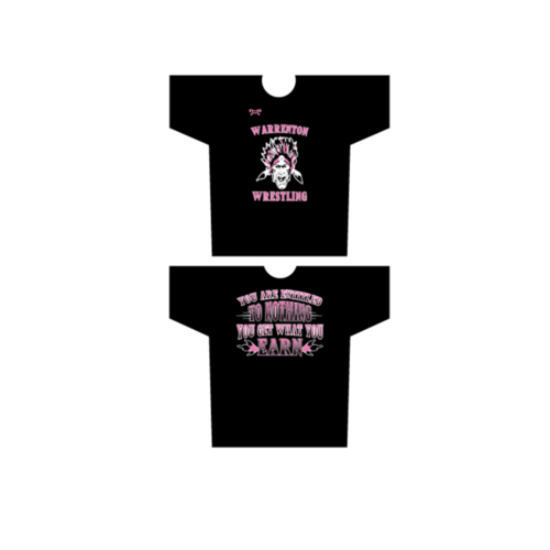 Warrenton Dri-Fit Black With Pink Writing T-Shirt