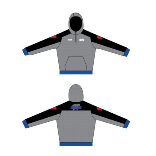 West Washington High School Grey Custom Quarter Zip Hoodie