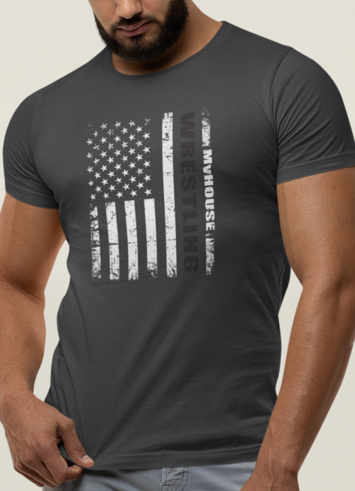 Stars And Bars Black T Shirt (UNISEX)