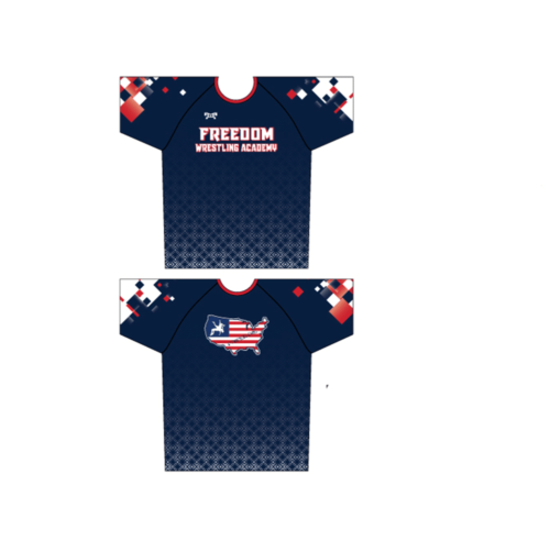 Freedom Wrestling Academy  Sublimated Short Sleeve Dri-Fit T-Shirt
