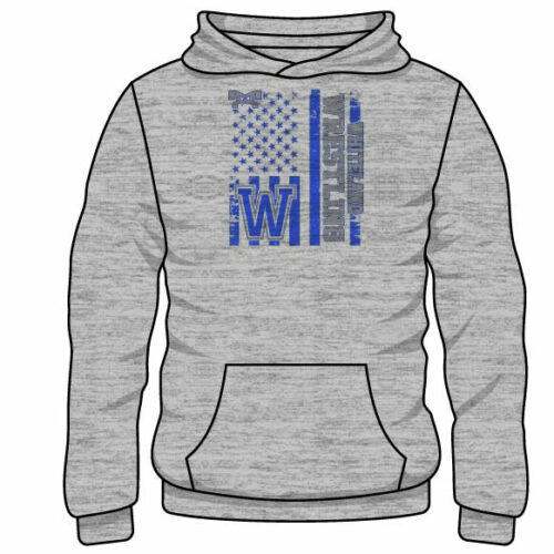 Whiteland Wrestling Custom Sublimated Decal Grey Hoodie