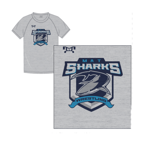 Mat Sharks Wrestling Club Sublimated Decal T-Shirt