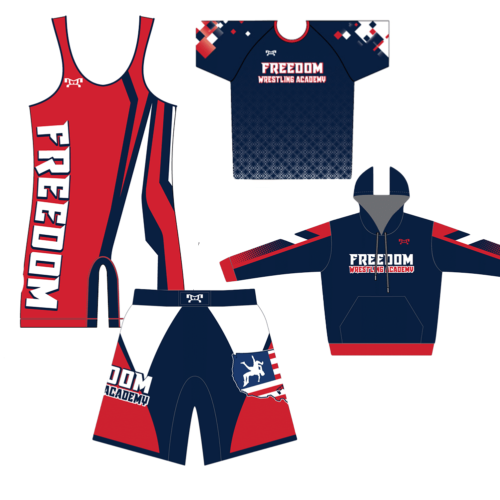 Freedom Wrestling Academy Red Custom Gold Medal Package