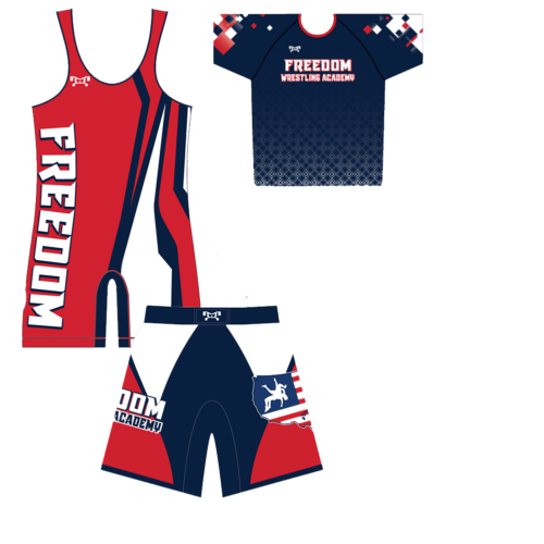 Freedom Wrestling Academy Red Custom Silver Medal Package